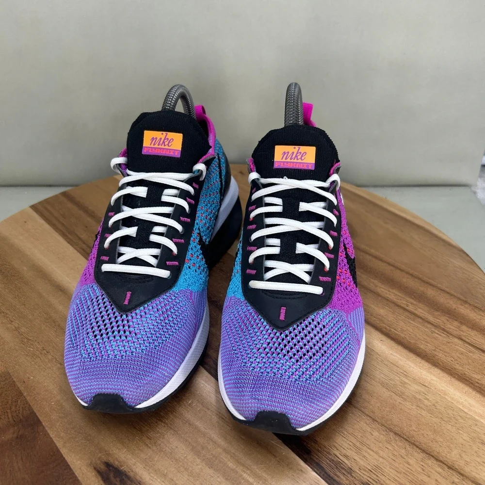 Nike Air Max Flyknit Racer Purple Blue Pink Sneakers FD0822-500 Womens Size 6.5